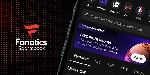 Fanatics sportsbook main banner showing the site.